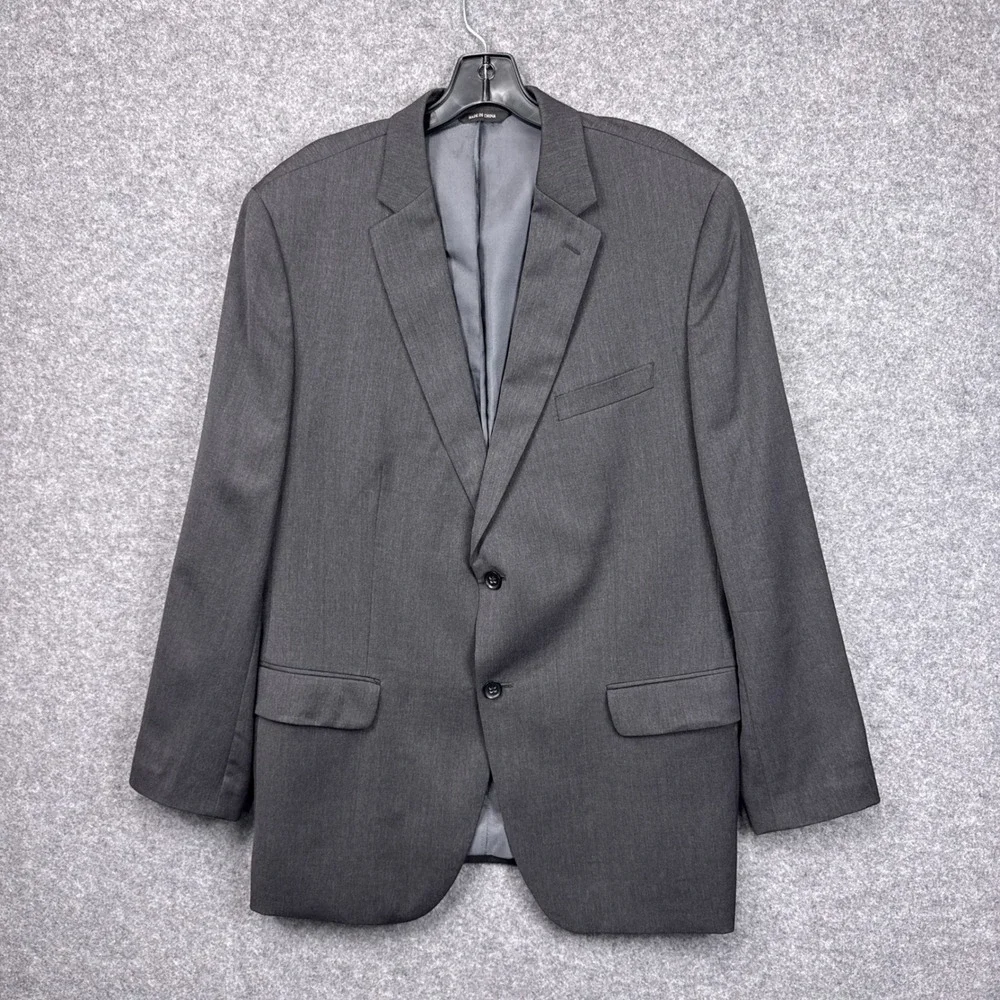 Banana Republic Mens 46R Tailored Fit 100% Wool Blazer Suit Jacket Charcoal Gray